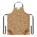 Chicken-themed kitchen apron with crimpy biscuit shapes design
