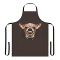 Chihuahua growling dog printed on a grunge style apron