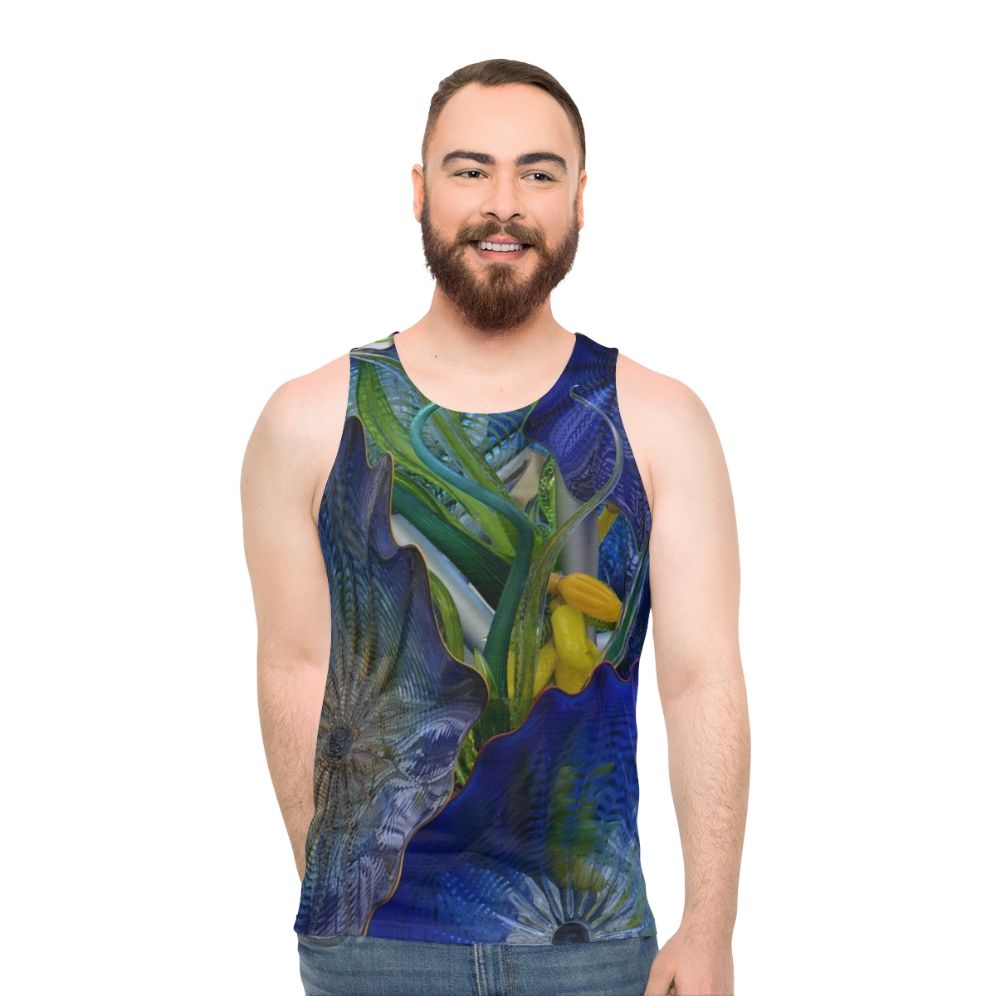 Chihuly-inspired abstract glass unisex tank top