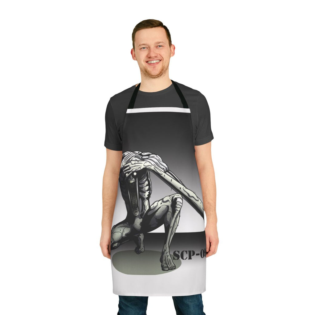 Apron featuring the image of SCP-096, the Shy Guy, a terrifying Euclid class SCP from the SCP Foundation