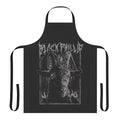 Black metal-themed apron with a satanic, gothic design