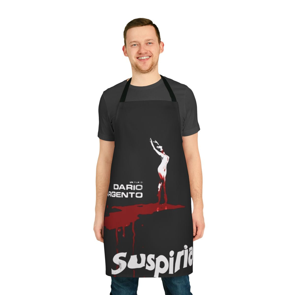 Suspiria-inspired blood pool pattern apron
