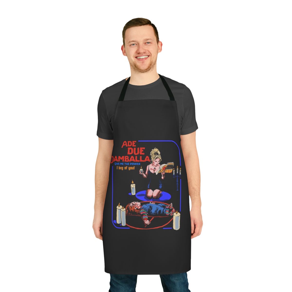 Chilling Bride of Chucky Inspired Apron with Demonic Pentagram Design