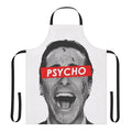 American Psycho-inspired horror movie fan cooking apron featuring Patrick Bateman