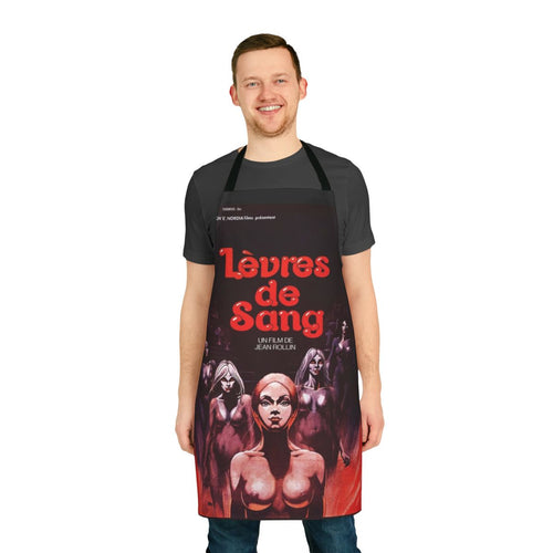 "Chilling Jean Rollin-Inspired Horror Apron with Supernatural Imagery"