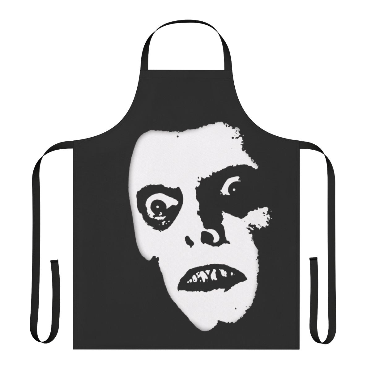 Pazuzu-inspired apron with a creepy, demonic face design for exorcist and horror movie fans