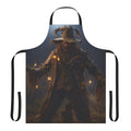 A spooky and gory scarecrow-themed apron, perfect for horror fans and Halloween enthusiasts.