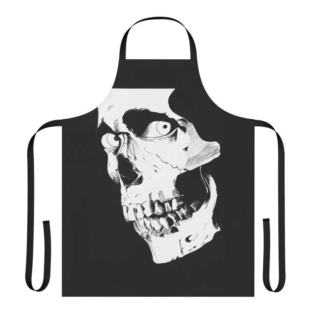 Chilling skull design horror apron for movie and horror enthusiasts