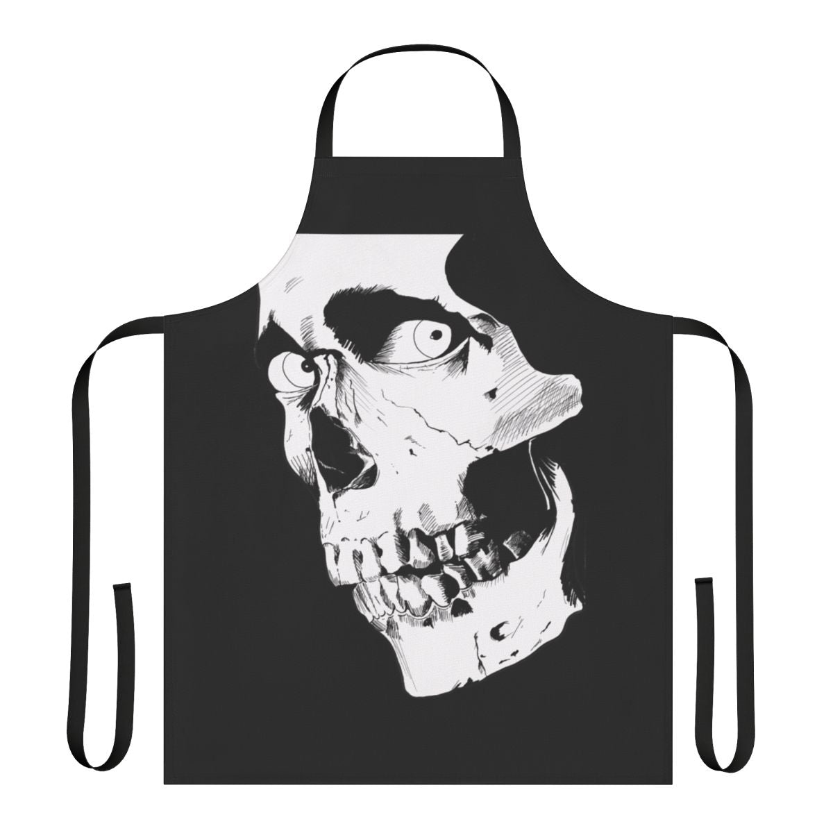 Chilling skull design horror apron for movie and horror enthusiasts