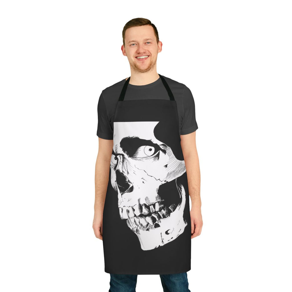 Chilling skull design horror apron for movie and horror enthusiasts