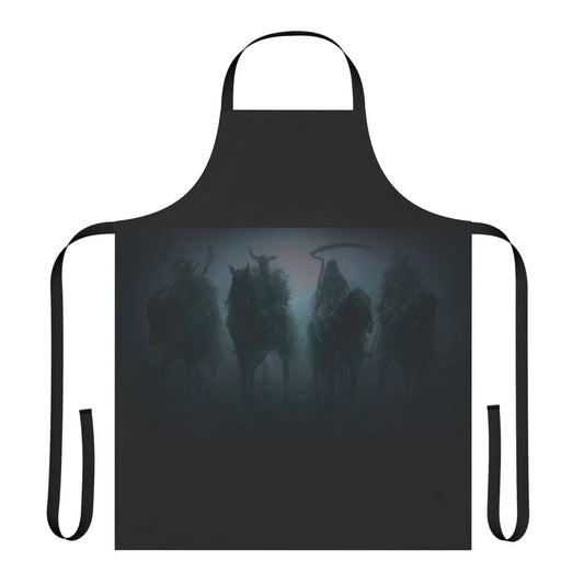 A dark and creepy zombie-themed apron for the macabre cook