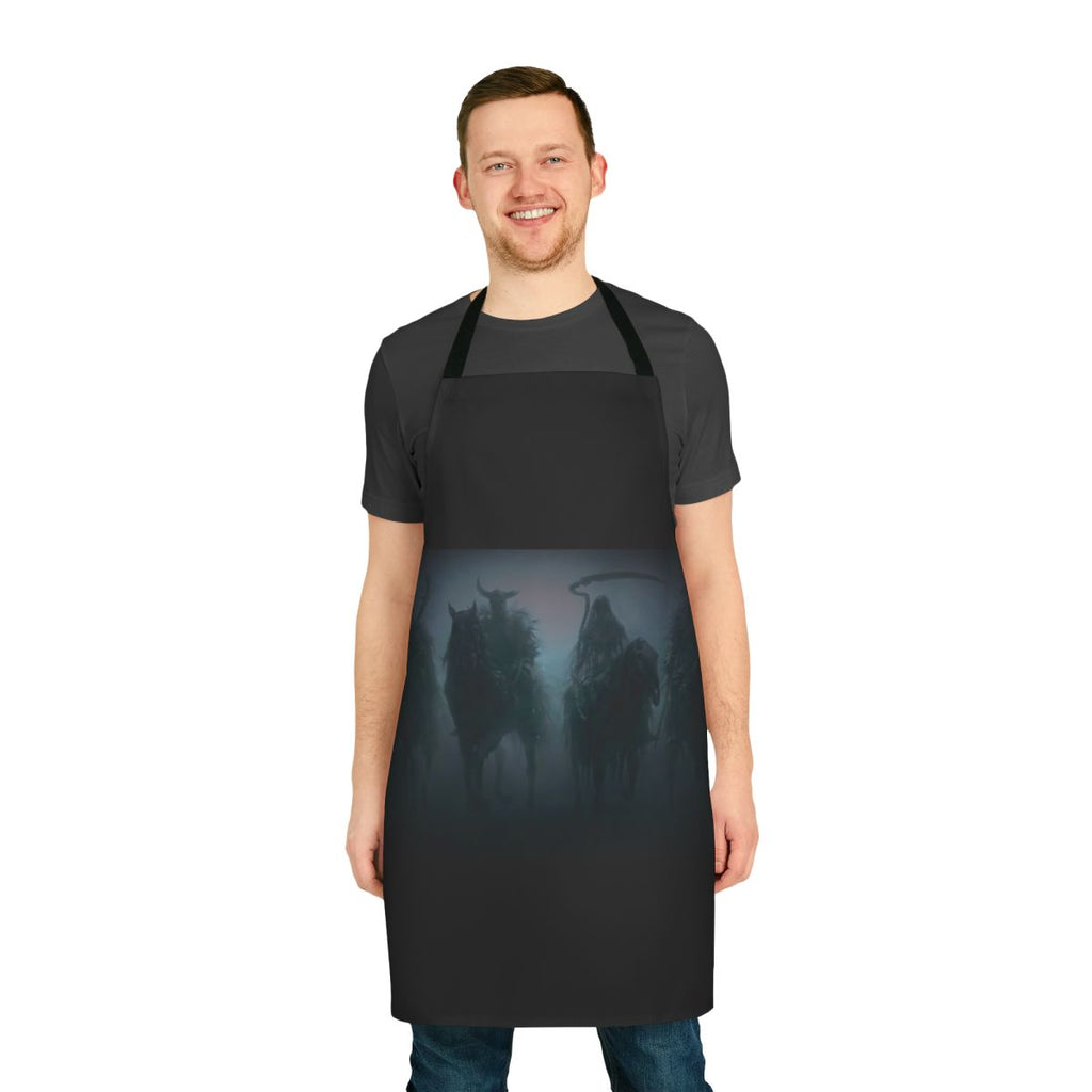 A dark and creepy zombie-themed apron for the macabre cook