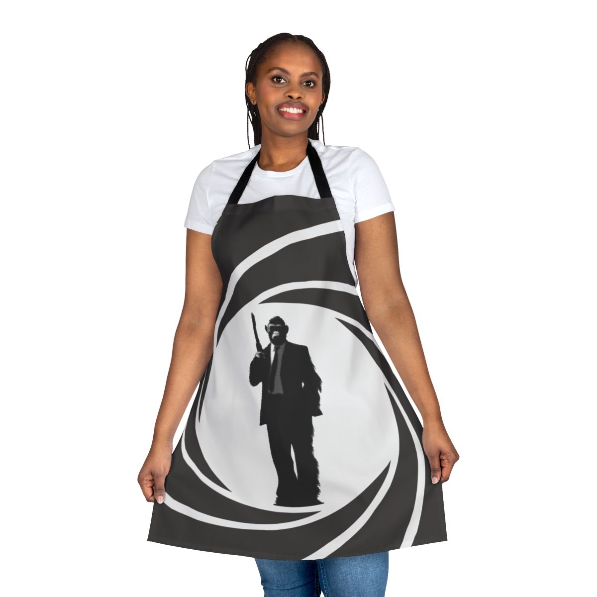 Chimpanzee inspired spy apron for covert operations and secret agent activities