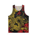 Unisex tank top with Chinese dragon pattern