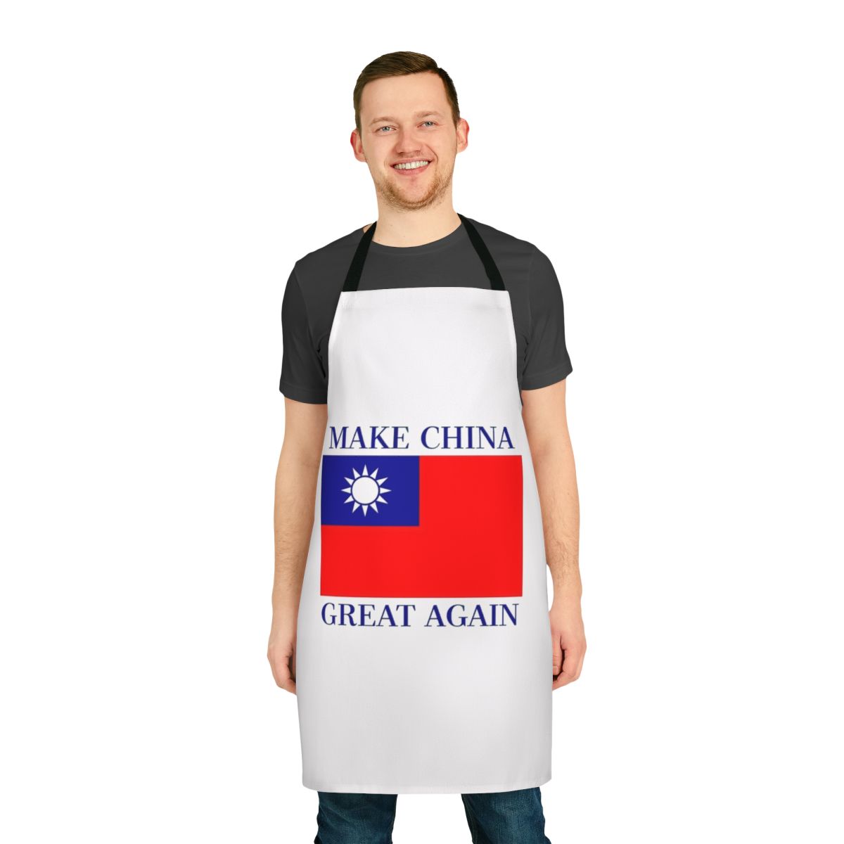 Patriotic apron featuring the flag of the Republic of China (Taiwan)