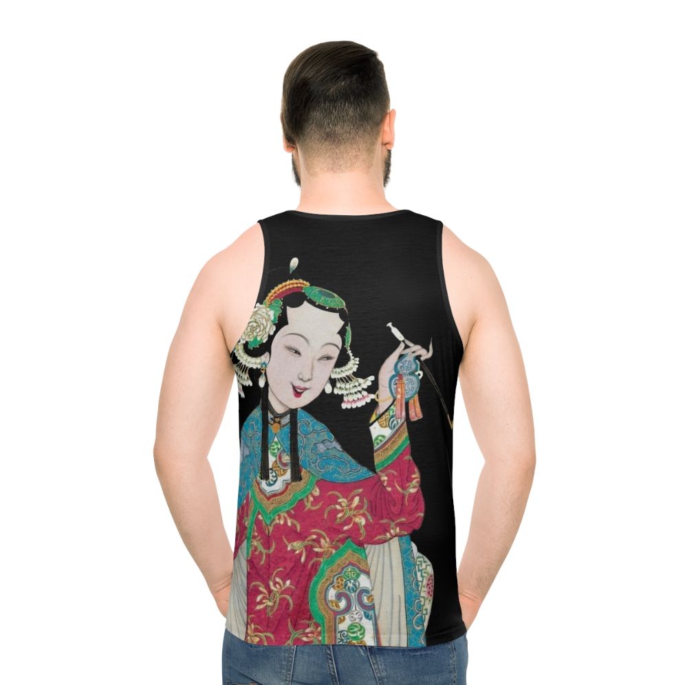 Unisex tank top featuring a captivating vintage Chinese opera figure