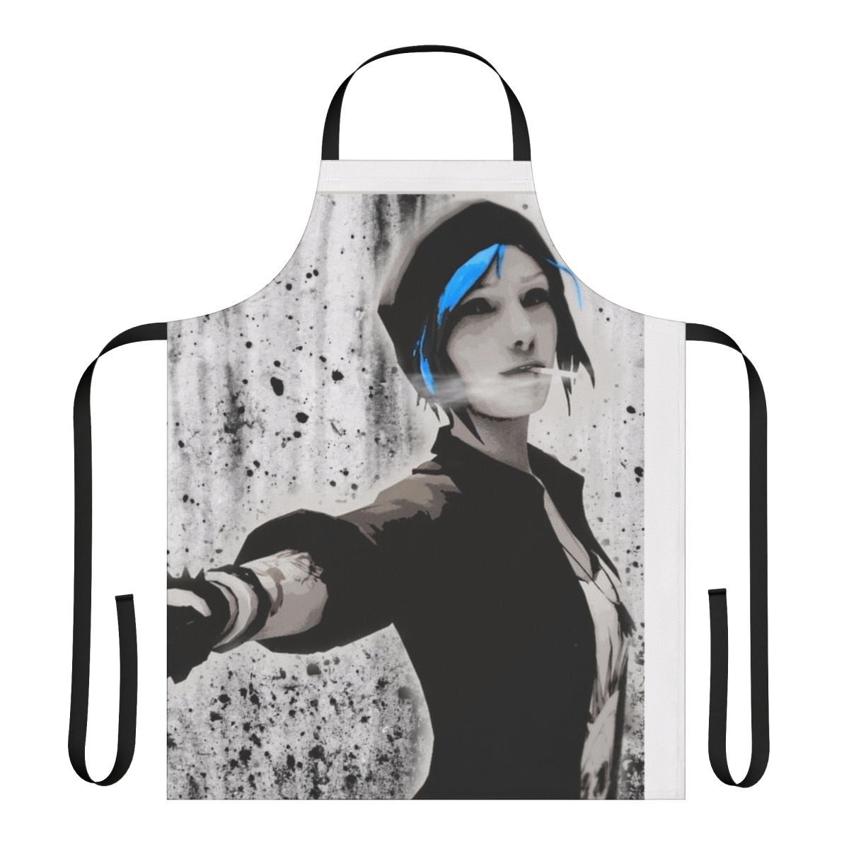 Chloe Price inspired apron featuring characters and imagery from the video game Life Is Strange