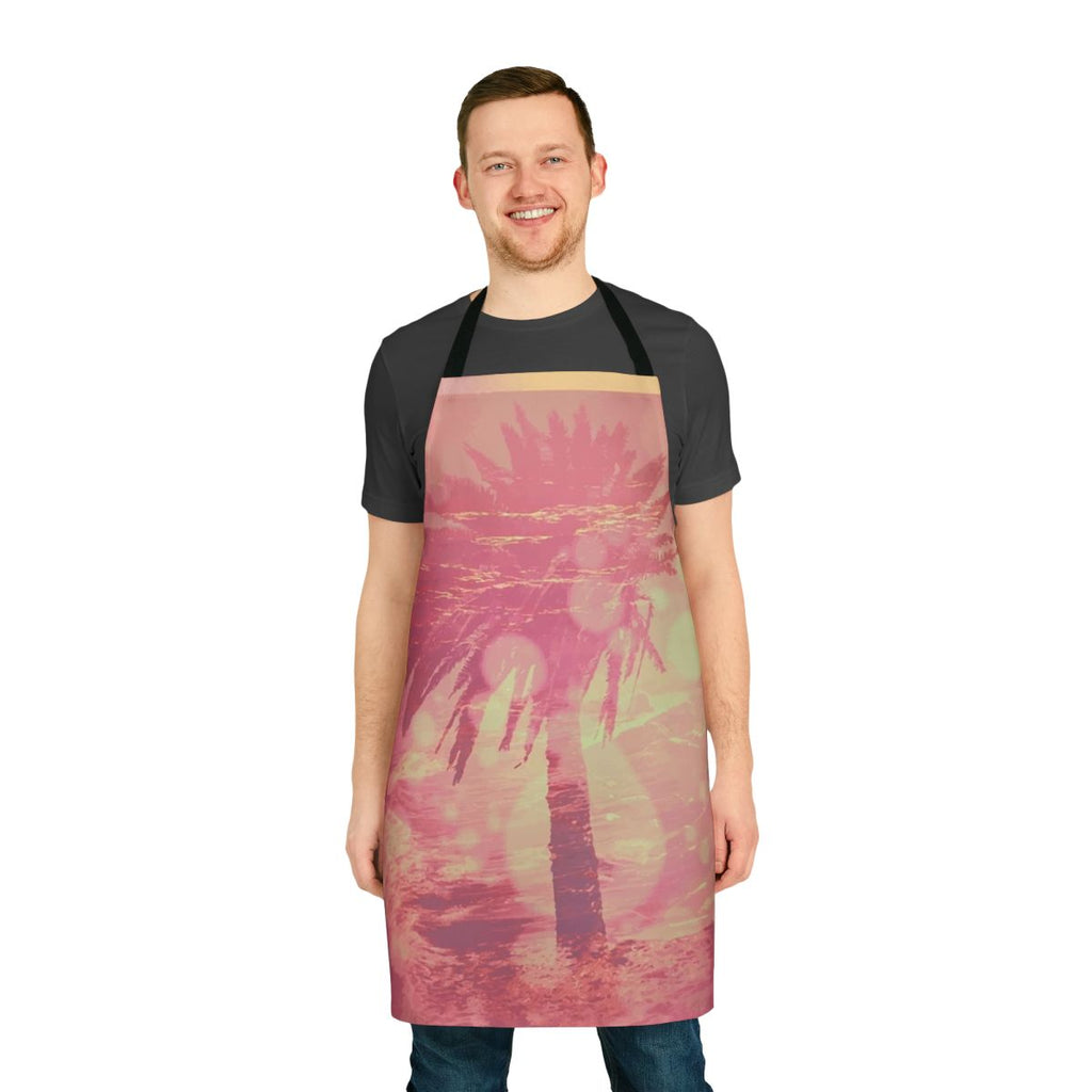 Chon-Inspired Homey Apron with Pink and Purple Tree Design