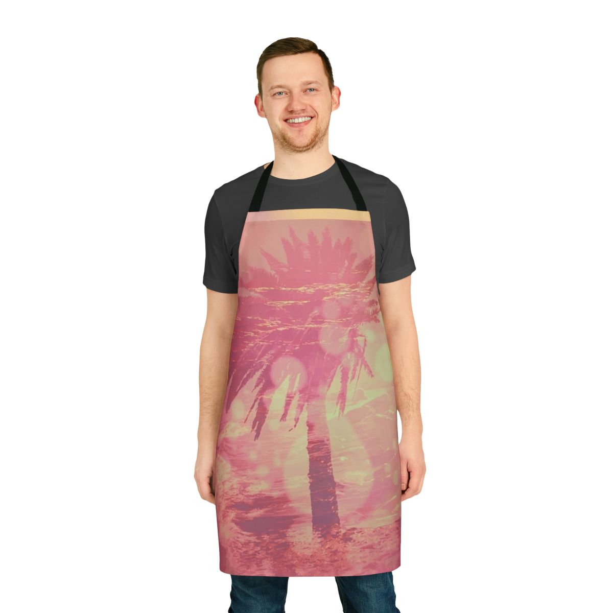 Chon-Inspired Homey Apron with Pink and Purple Tree Design