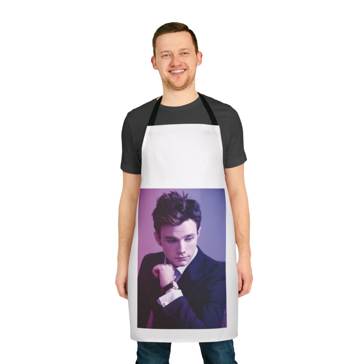Chris Colfer-inspired apron with Glee, Klaine, and Land of Stories references
