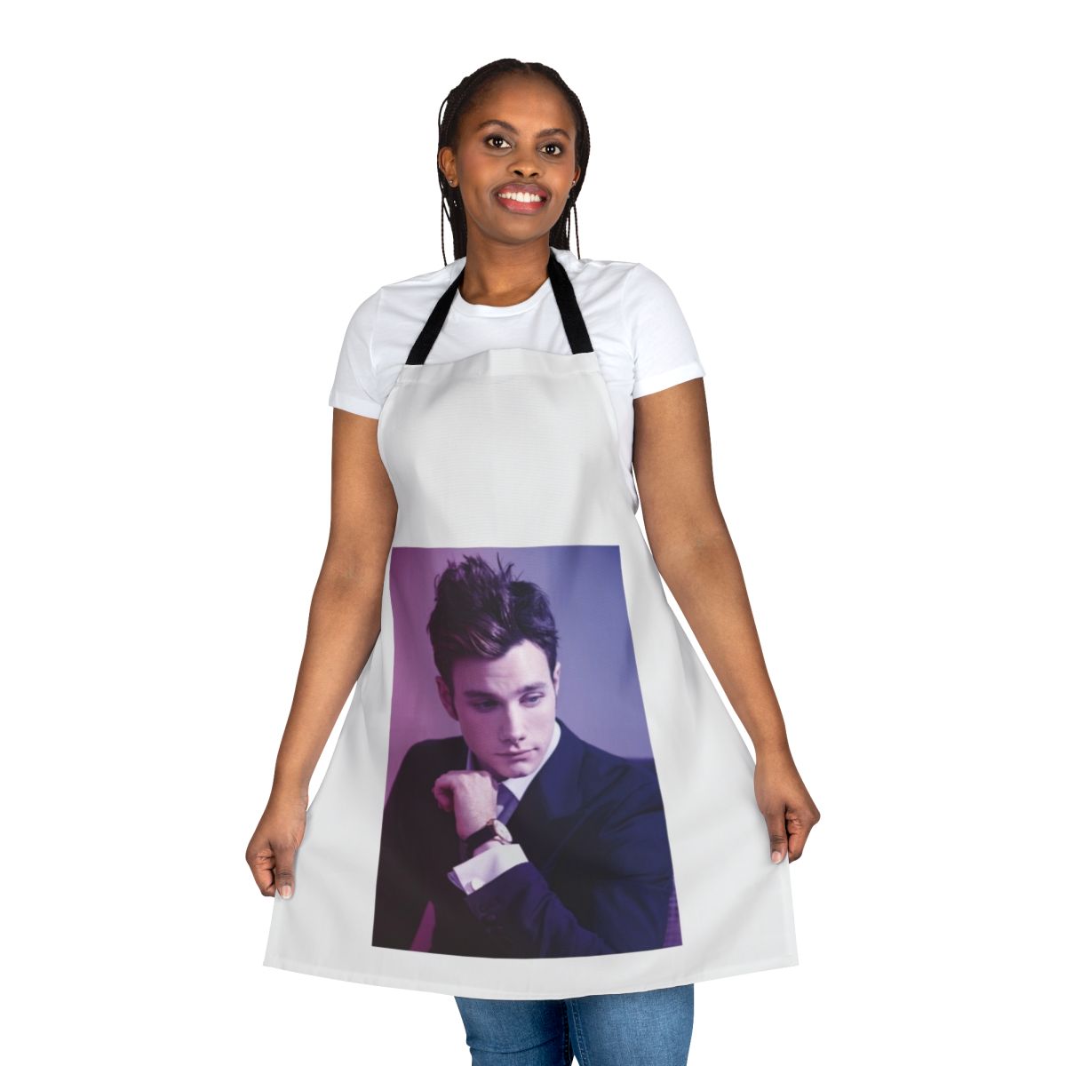 Chris Colfer-inspired apron with Glee, Klaine, and Land of Stories references