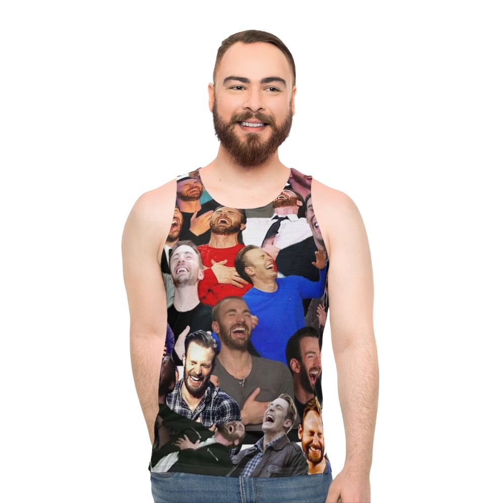 Chris Evans Laughing Unisex Tank Top