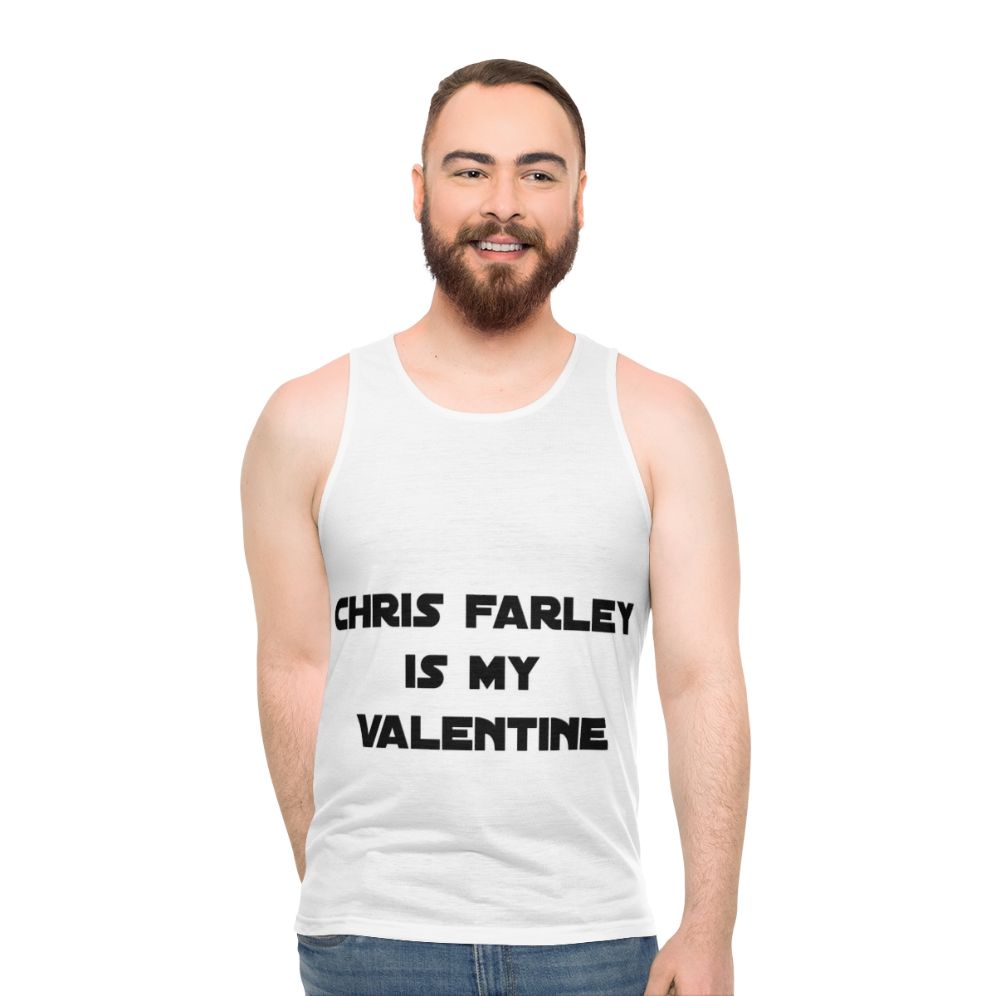 Unisex Chris Farley "Is My Valentine" Tank Top