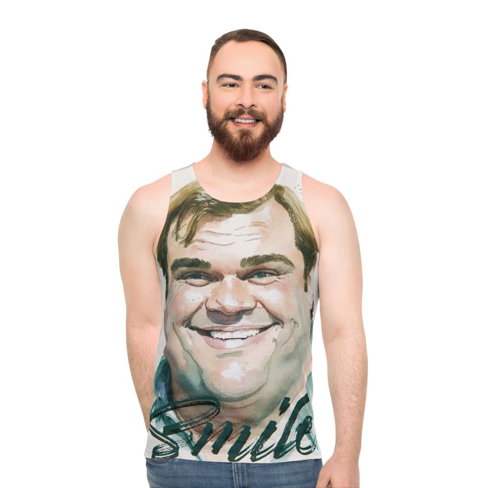 Chris Farley watercolor unisex tank top