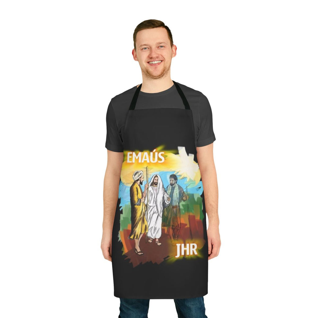 Emmaus Retreats-inspired Christian Easter apron with Jesus Christ risen design