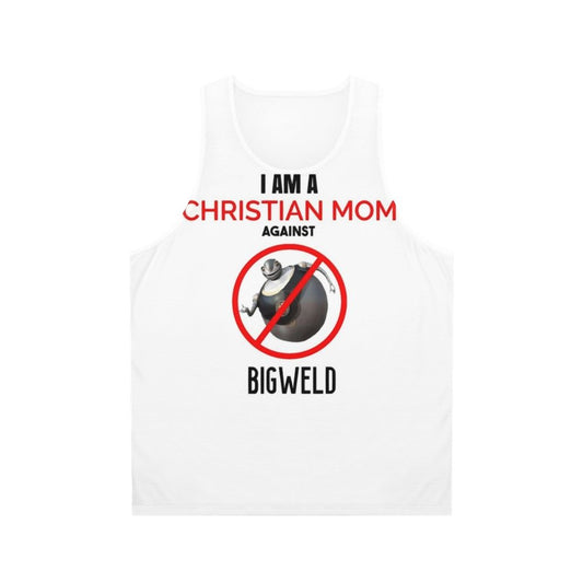 Christian Mom Against Bigweld cursed meme unisex tank top