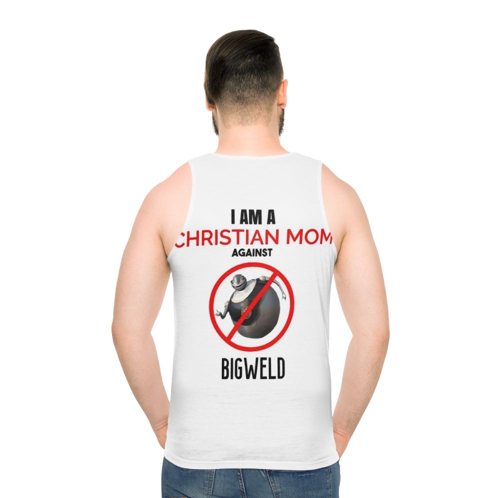Christian Mom Against Bigweld cursed meme unisex tank top