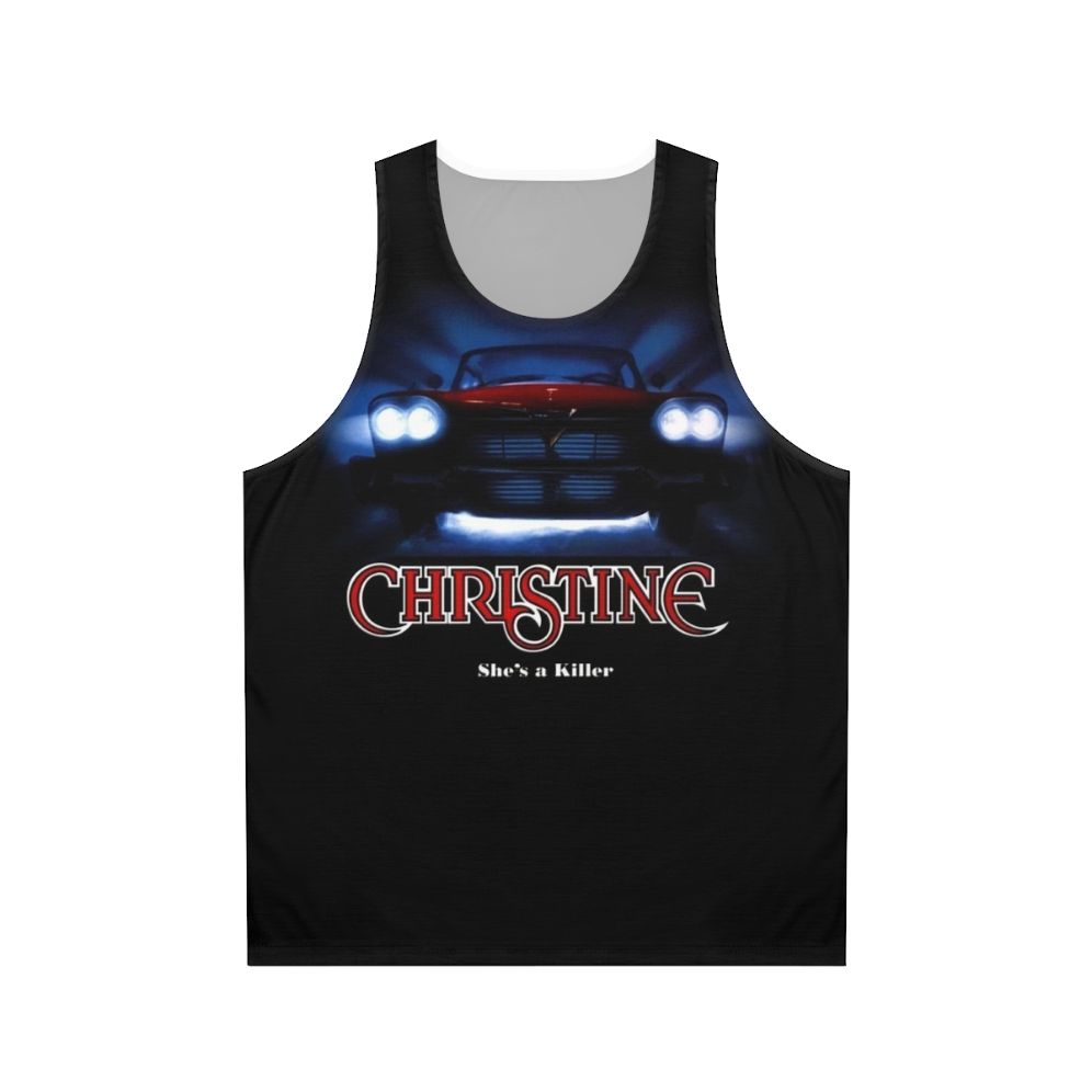 Unisex tank top featuring the classic car 'Christine' from the cult movie