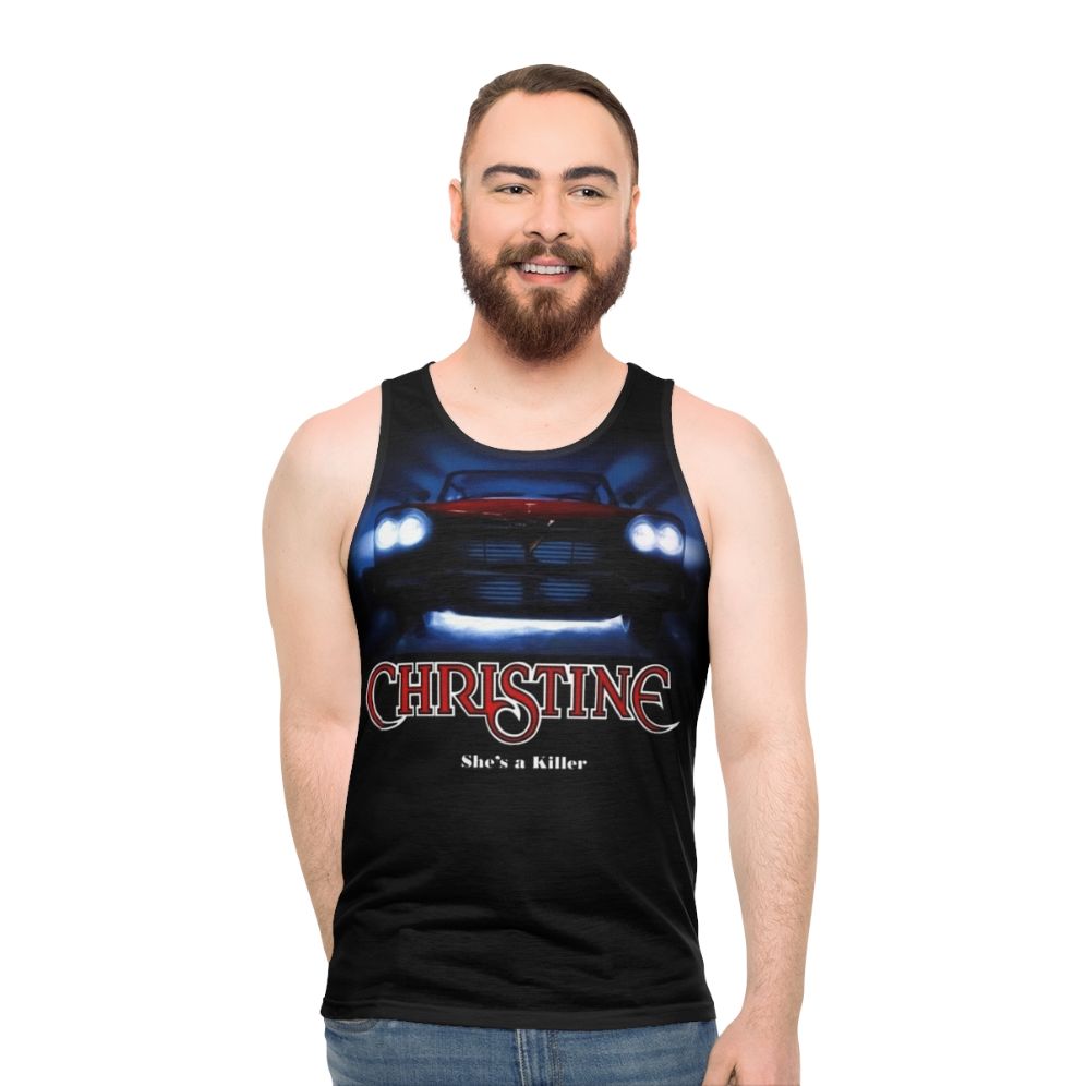 Unisex tank top featuring the classic car 'Christine' from the cult movie