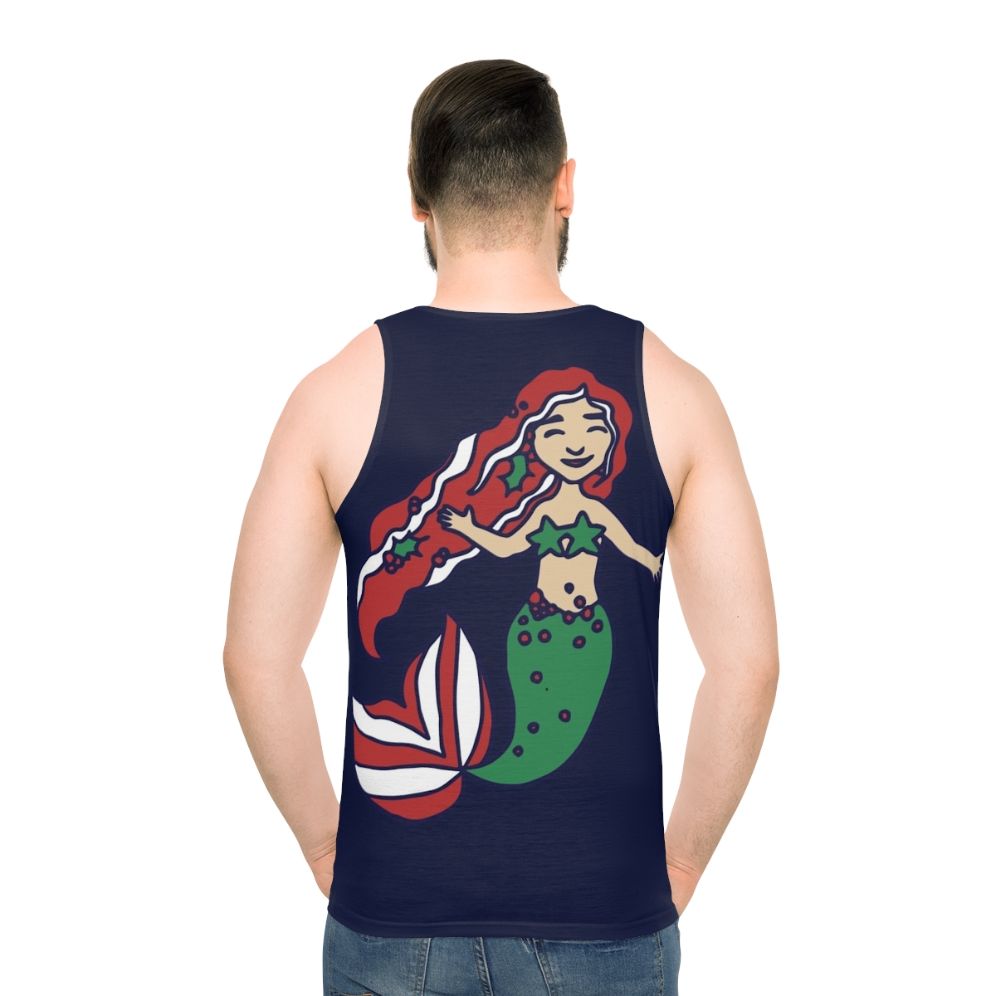 Christmas mermaid unisex tank top