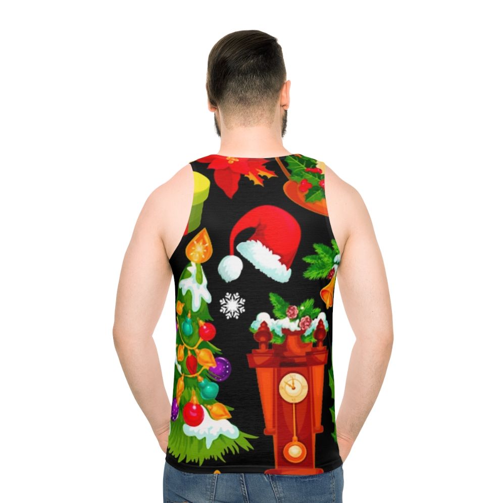 Christmas pattern unisex tank top