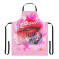 Colorful and quirky apron featuring the 'Stupid Love' design, inspired by Lady Gaga's album 'Chromatica'