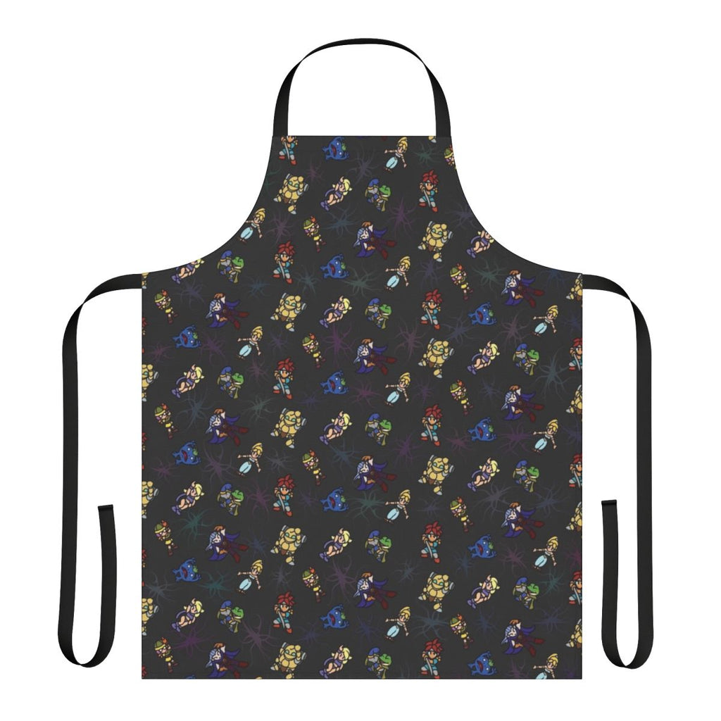 Stylish kitchen apron featuring characters from the classic RPG Chrono Trigger