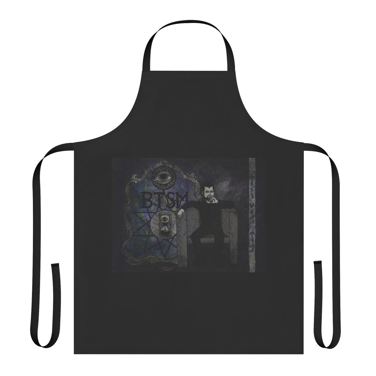 Chronomancer-themed apron featuring magical design and fantasy elements