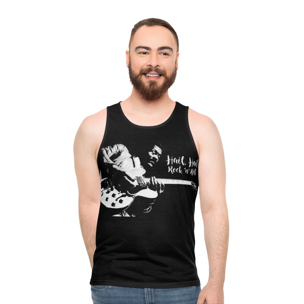 Unisex tank top featuring rock and roll legend Chuck Berry