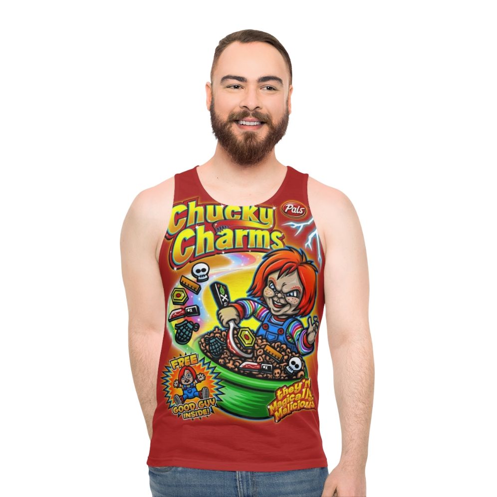 Chucky Inspired Cereal Box Graphic Unisex Tank Top