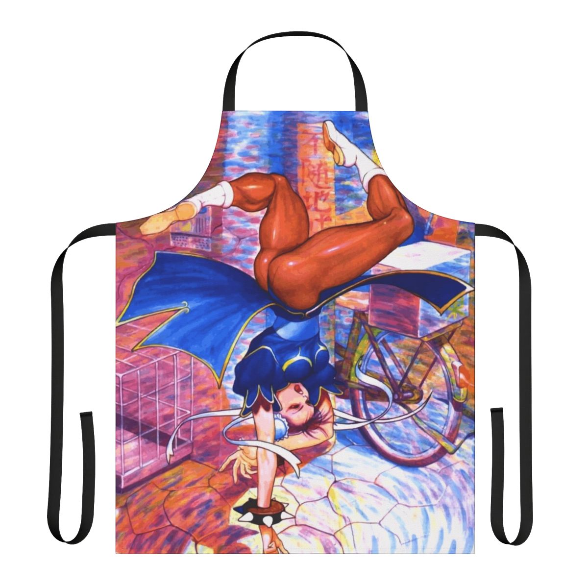 Chun Li themed apron for street fighter and retro gaming enthusiasts