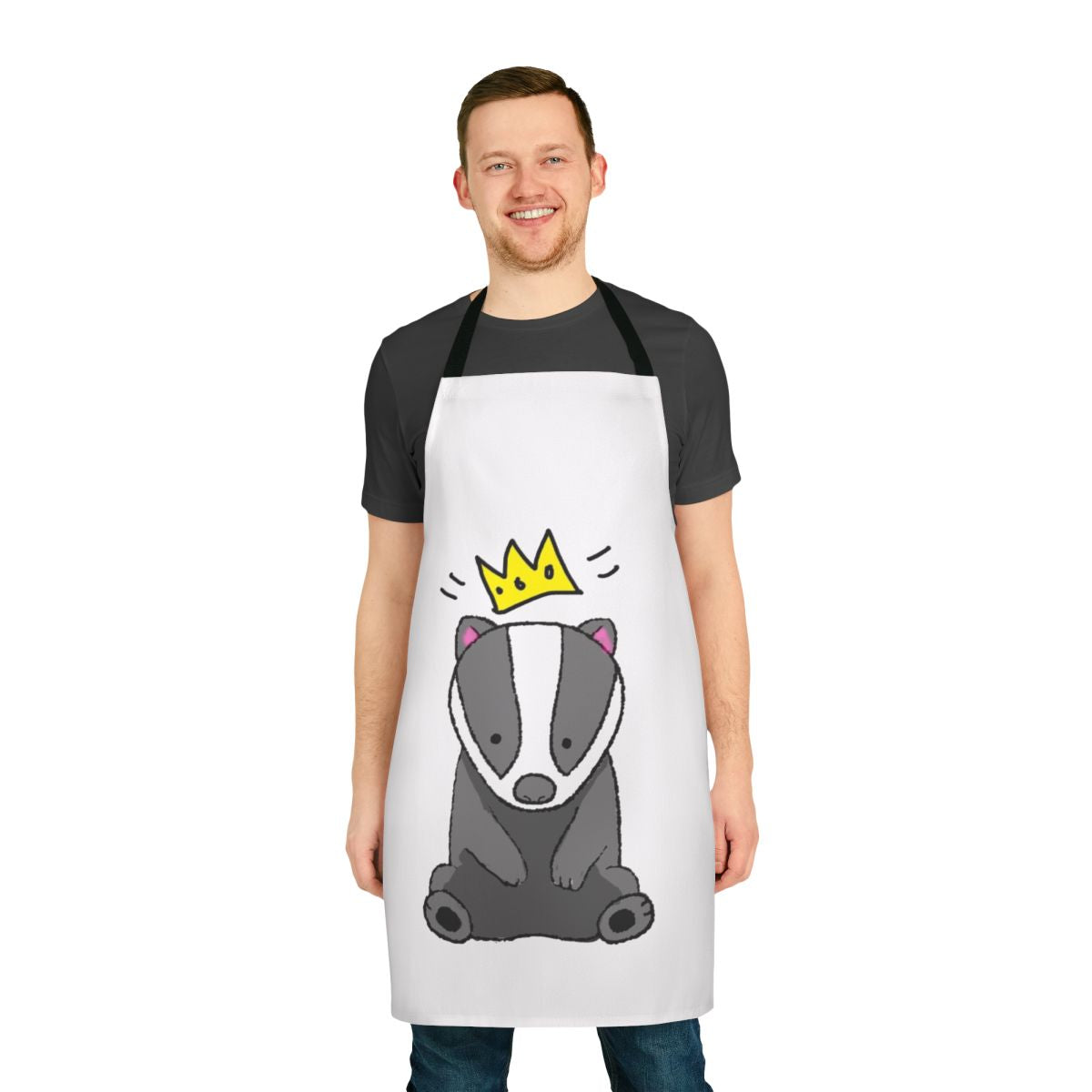 Chunt-inspired badger shapeshifter apron featuring the character from the Hello from the Magic Tavern podcast