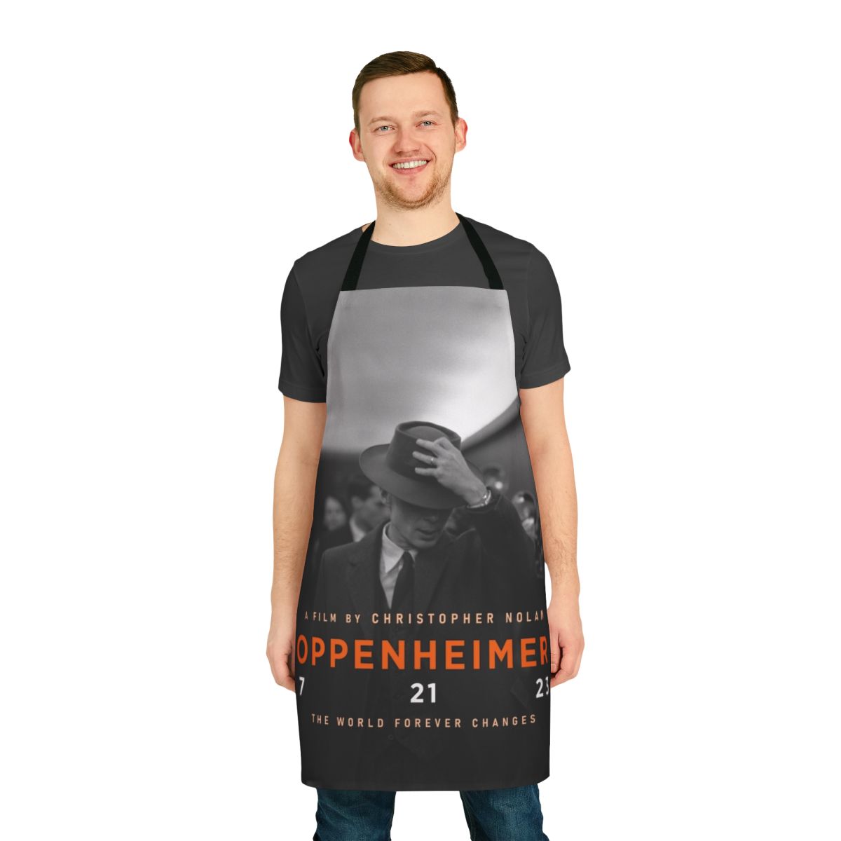 Oppenheimer-themed apron with Cillian Murphy's likeness
