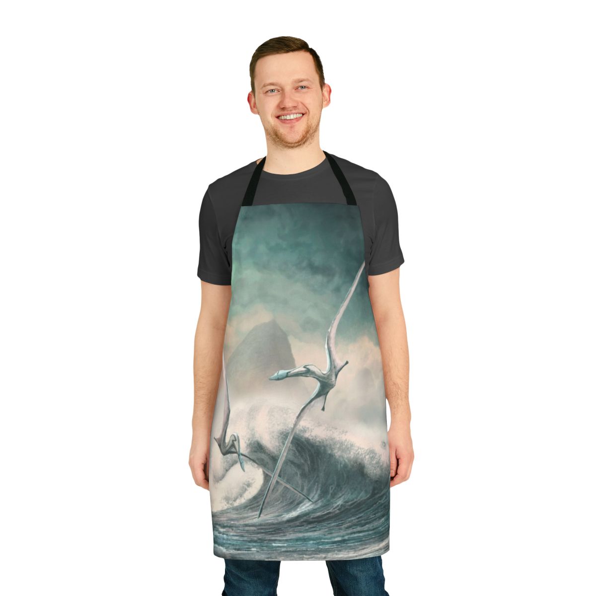 Illustration of the prehistoric pterosaur Cimoliopterus on a durable apron