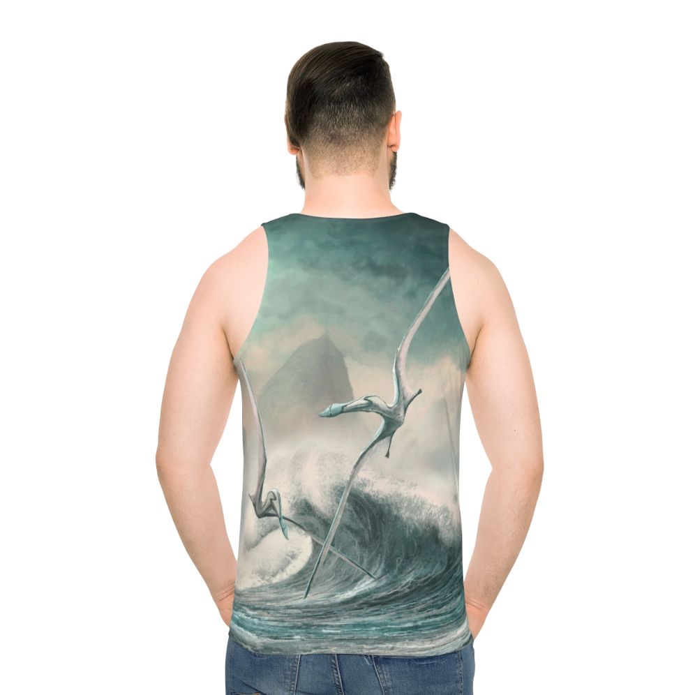 Cimoliopterus unisex tank top with paleoart illustration of prehistoric pterosaur
