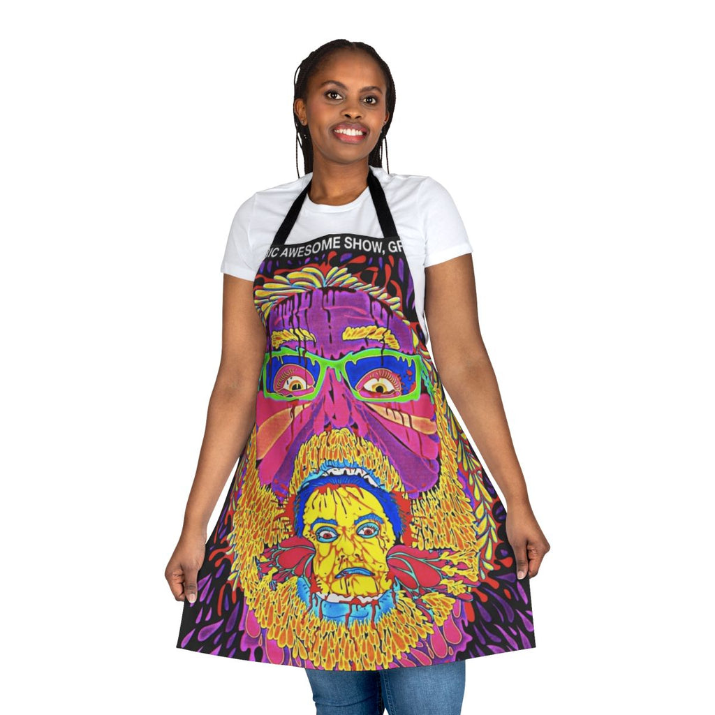 Cinco-inspired apron with Tim and Eric branding