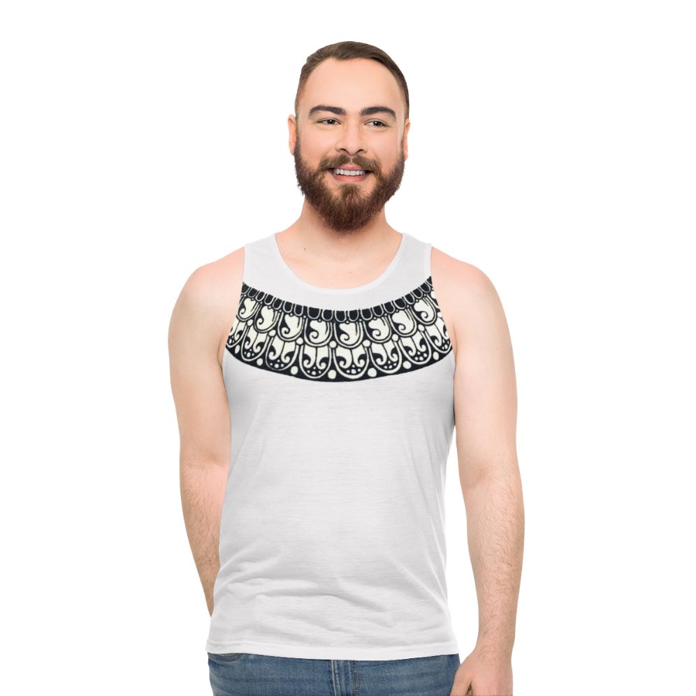 Circle Unisex Tank Top with Geometric Patterns