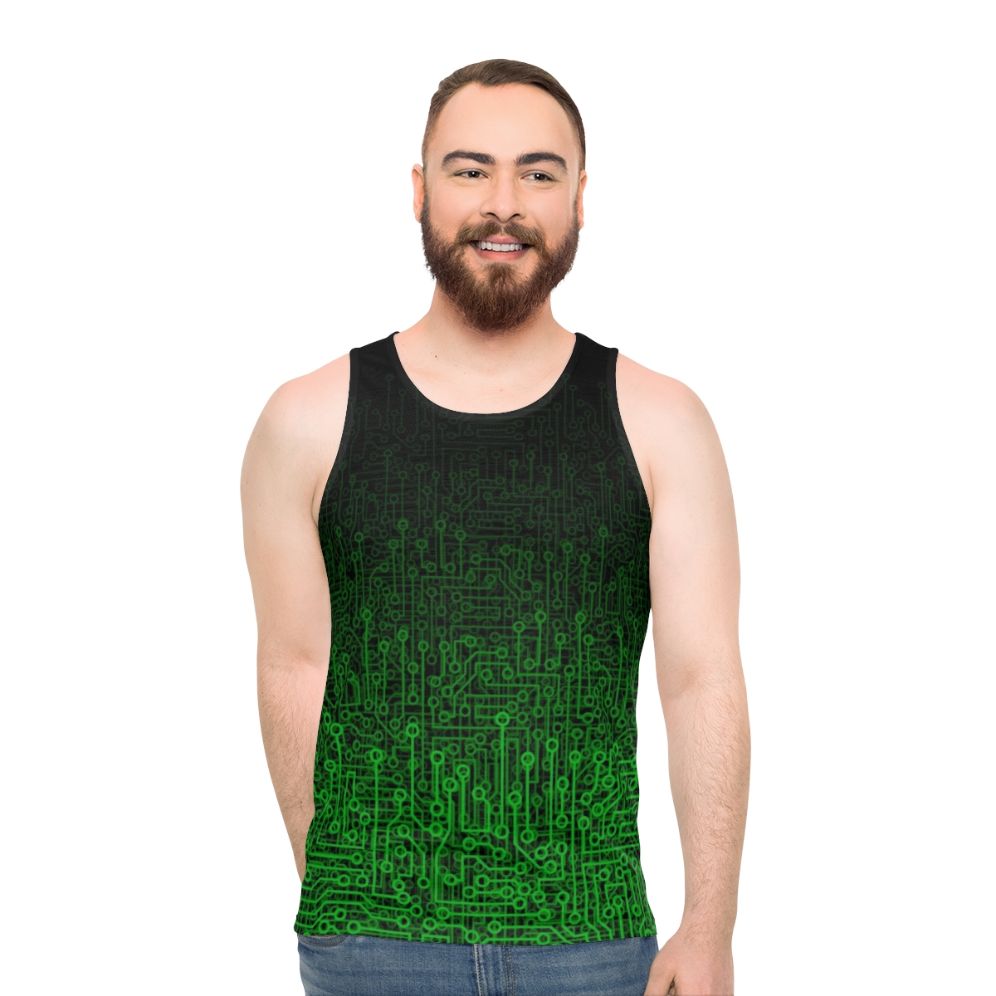 Circuit board technology unisex tank top