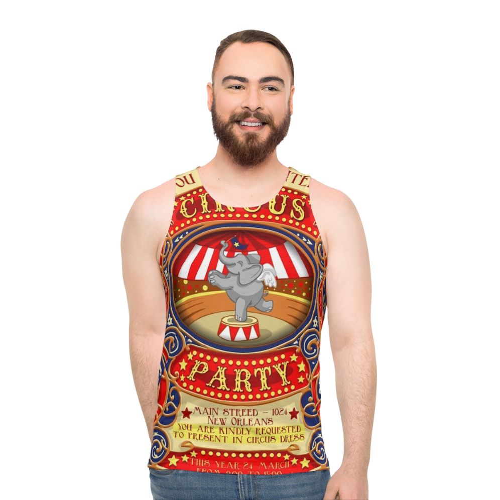 Circus Elephant Dumbo Party Unisex Tank Top