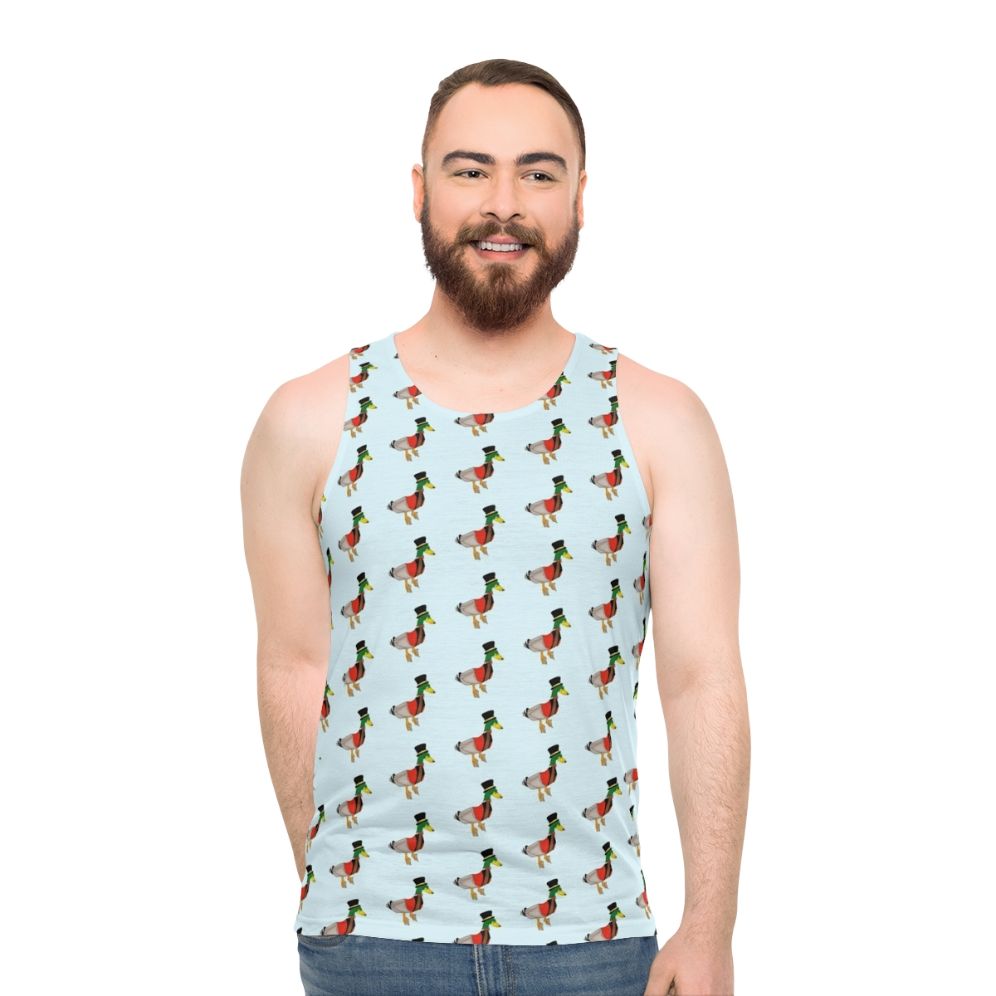Circus Ringmaster Duck Unisex Tank Top